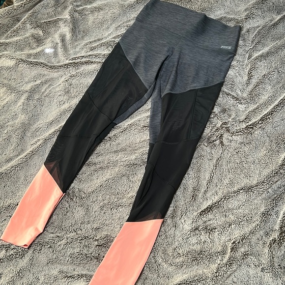 Pink Victoria’s Secret Mesh Leggings - Picture 1 of 7